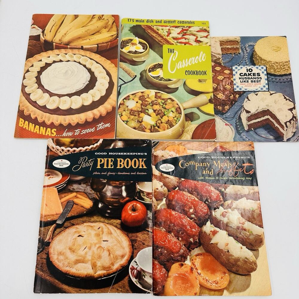 Vintage Good Housekeeping's Company Meals & Buffets Pie CIA CASSEROLE Cookbooks